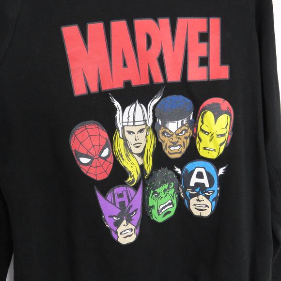Marvel Super Hero Graphic Crewneck Sweatshirt Reversible Small Spiderman Hulk - Picture 9 of 14